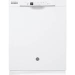 GE - 24" Front Control Built-In Dishwasher, 54 dBA - White - Front_Standard