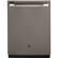 Front. GE - Top Control Built-In Dishwasher with Tall Tub, 50 dBA - Slate.