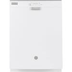 GE - 24" Front Control Tall Tub Built-In Dishwasher - White - Front_Standard