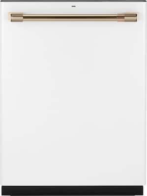 Café - 24" Top Control Tall Tub Built-In Dishwasher with Stainless Steel Tub - Matte White