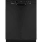 GE - 24" Front Control Tall Tub Built-In Dishwasher - Black Slate - Front_Standard