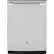 Front. GE - 24" Top Control Built-In Dishwasher with Tall Tub, 48 dBA - Stainless Steel.
