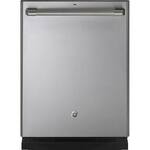 Café - 24" Top Control Tall Tub Built-In Dishwasher with Stainless Steel Tub - Stainless steel - Front_Standard