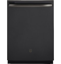 GE - 24" Top Control Tall Tub Built-In Dishwasher - Black Slate - Front_Zoom