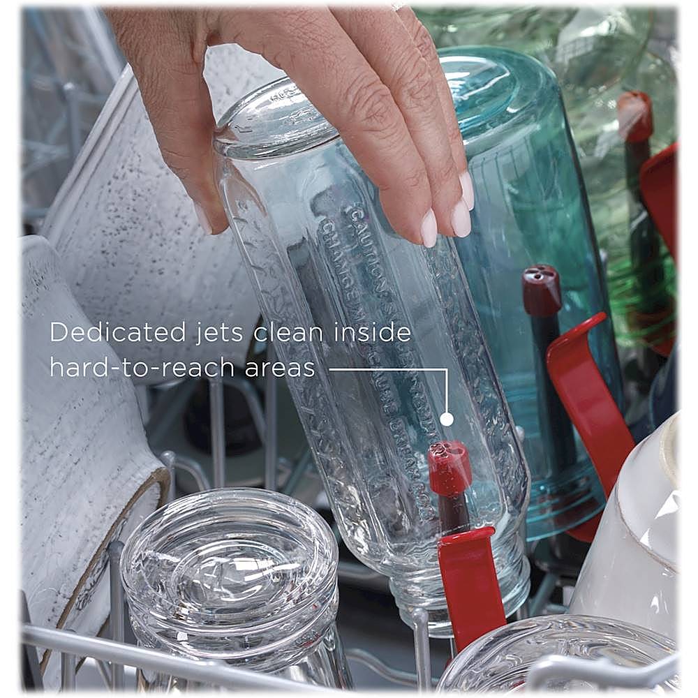 Alt View 11. GE - 24" Top Control Tall Tub Built-In Dishwasher - Stainless Steel.