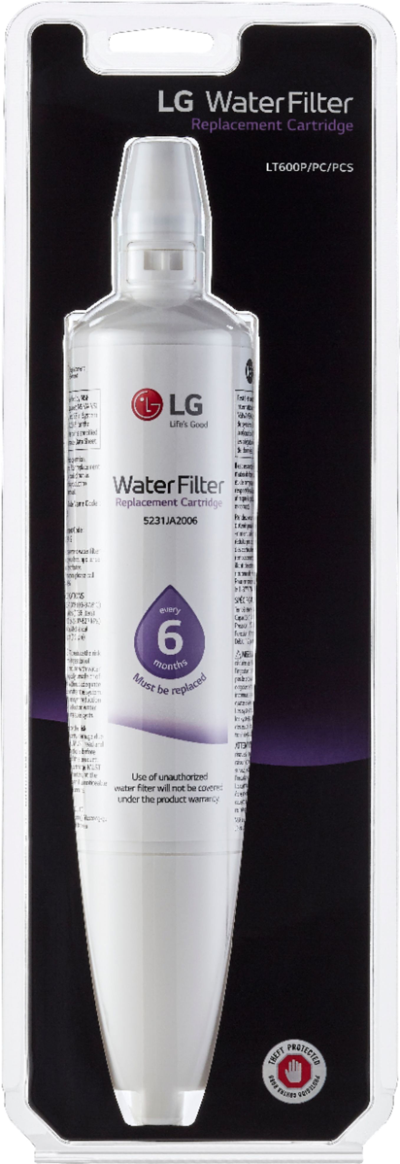 Water Filter for Select LG Refrigerators White LT600PC - Best Buy