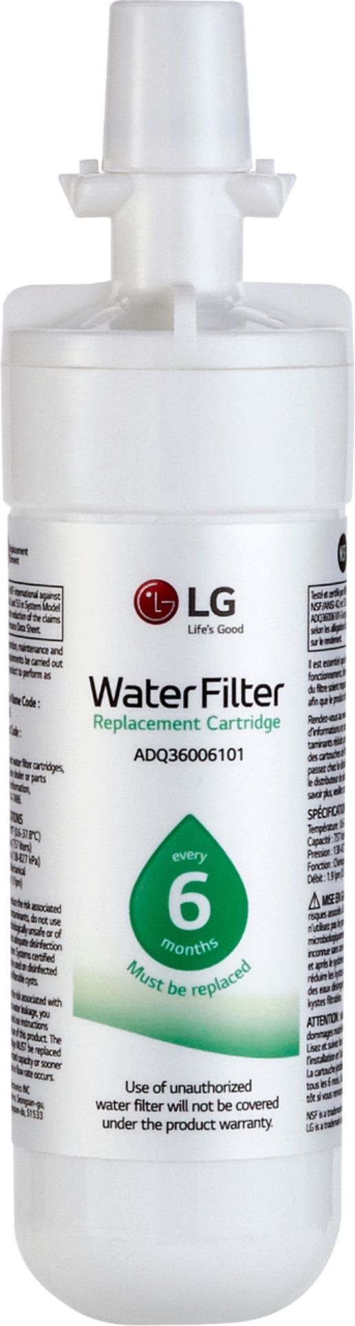 Best Buy essentials™ NSF 42/53 Water Filter Replacement for Select  Whirlpool, KitchenAid and Sears/Kenmore Refrigerators White BE-WP508531 -  Best Buy