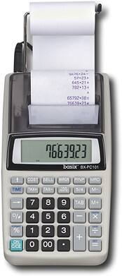 Front Standard. Basix - Handheld Printing Calculator.
