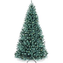 Best Choice Products - 4.5ft Pre-Lit Christmas Tree w/ Foldable Base, 100 Lights, 436 Tips - Blue Spruce