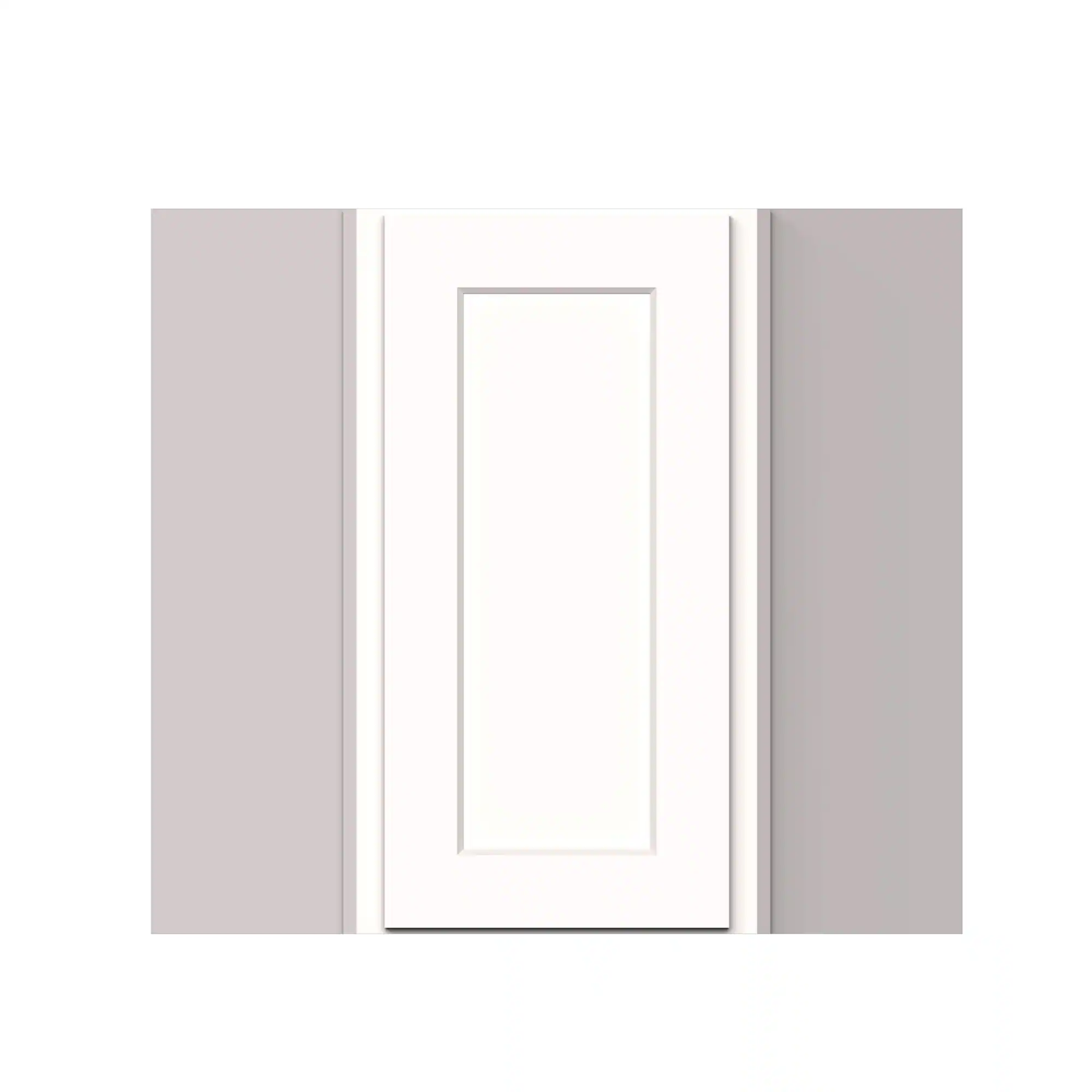 Alt View 1. Boyel Living - 24-in W x 30-in H x 12-in D Shaker RTA Kitchen Diagonal Corner Wall Cabinet with Soft-Close - White Shaker.