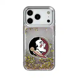 Keyscaper - NCAA - Florida State Seminoles Linen Logo iPhone Glitter Case - 14 - Multicolor