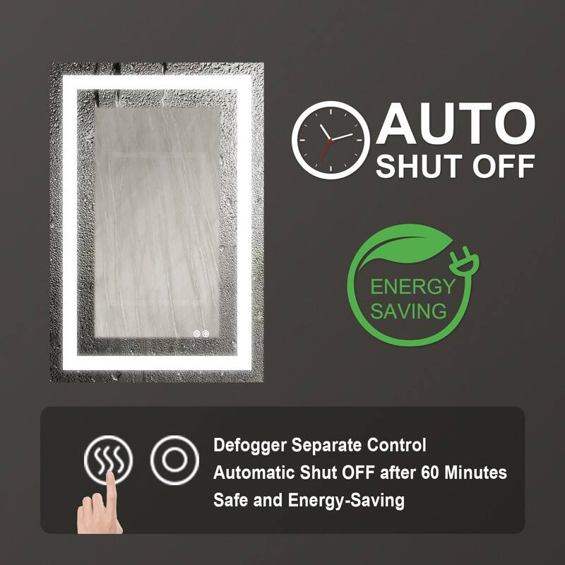 AUTO SHUT OFF ENERGY SAVING

Defogger Separate Control
Automatic Shut OFF after 60 Minutes
Safe and Energy-Saving