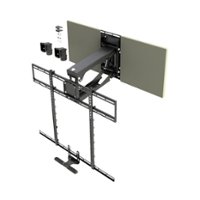 MantelMount - Pull Down TV Wall Mount for Most 45" - 90" TVs - Black - Front_Zoom