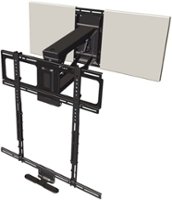 MantelMount Pull Down TV Wall Mount for Most 45" - 90" TVs - Black - Front_Zoom