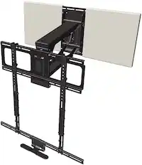 Front. MantelMount - Pull Down TV Wall Mount for Most 45" - 90" TVs - Black.