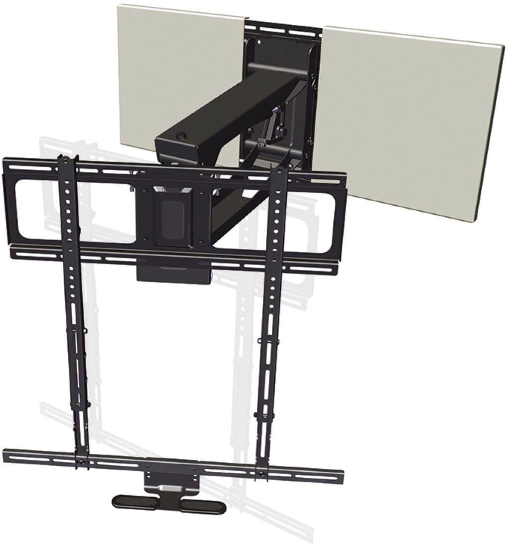 Angle. MantelMount - Pull Down TV Wall Mount for Most 45" - 90" TVs - Black.