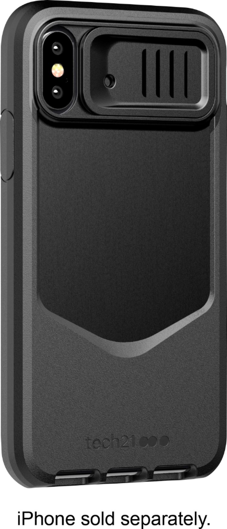 Angle View: SaharaCase - Classic Case with Glass Screen Protector for Apple iPhone X and XS - Black Gray