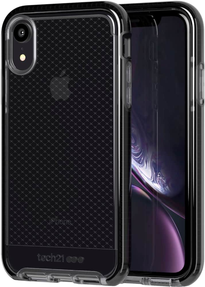 evo check case for apple iphone xr - black/smokey