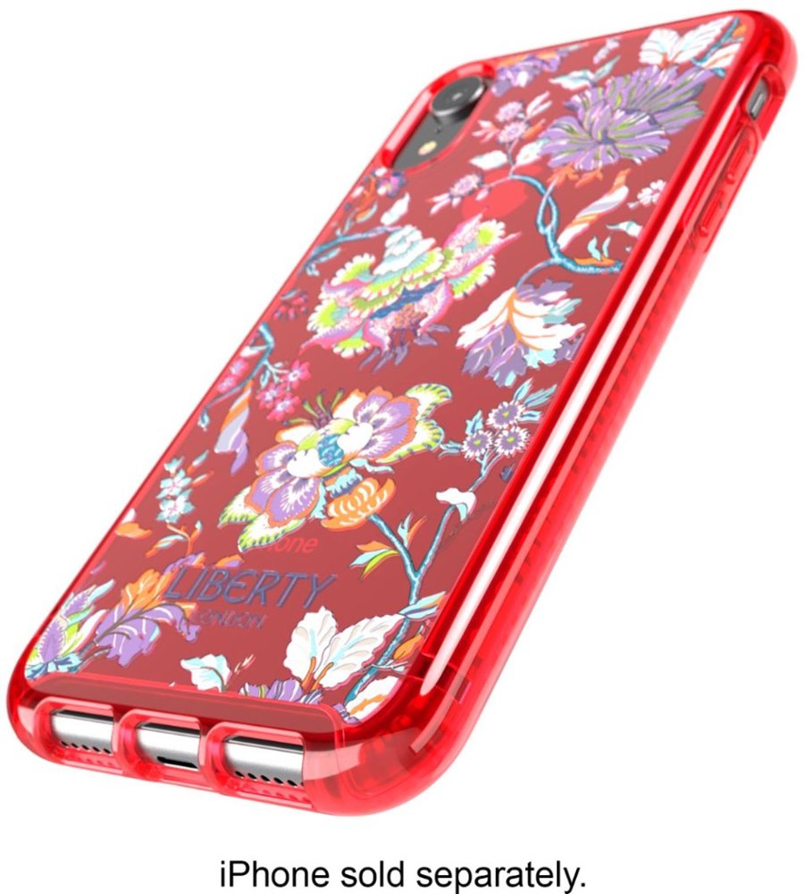liberty london pure clear case for apple iphone xr - red
