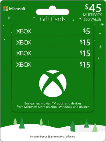  Microsoft - $50 Xbox Gift Card (Multipack)