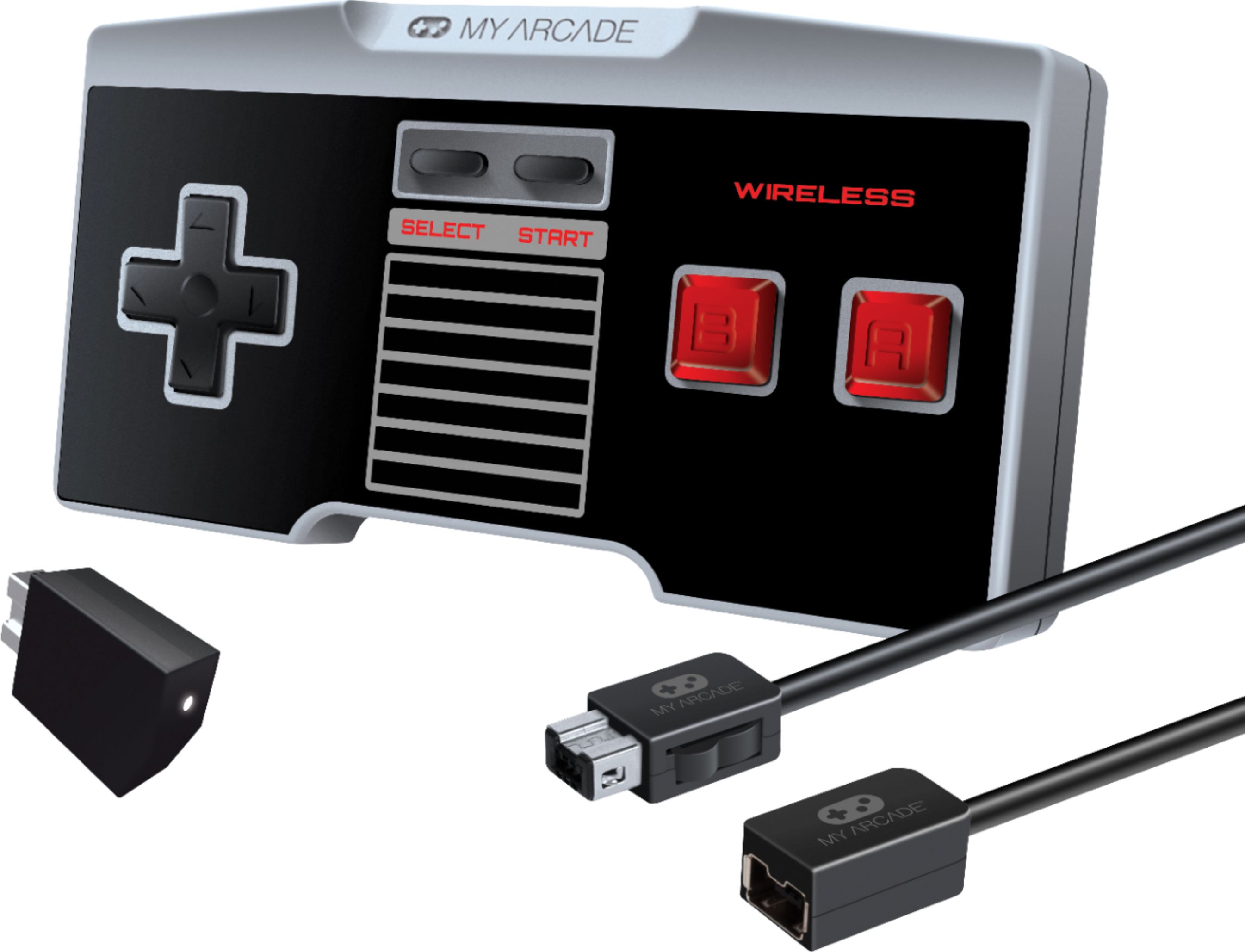 wastafel tumor Samenpersen My Arcade GamePad Wireless Combo Kit for NES Classic Edition White / Gray /  Black DGUN-2930 - Best Buy