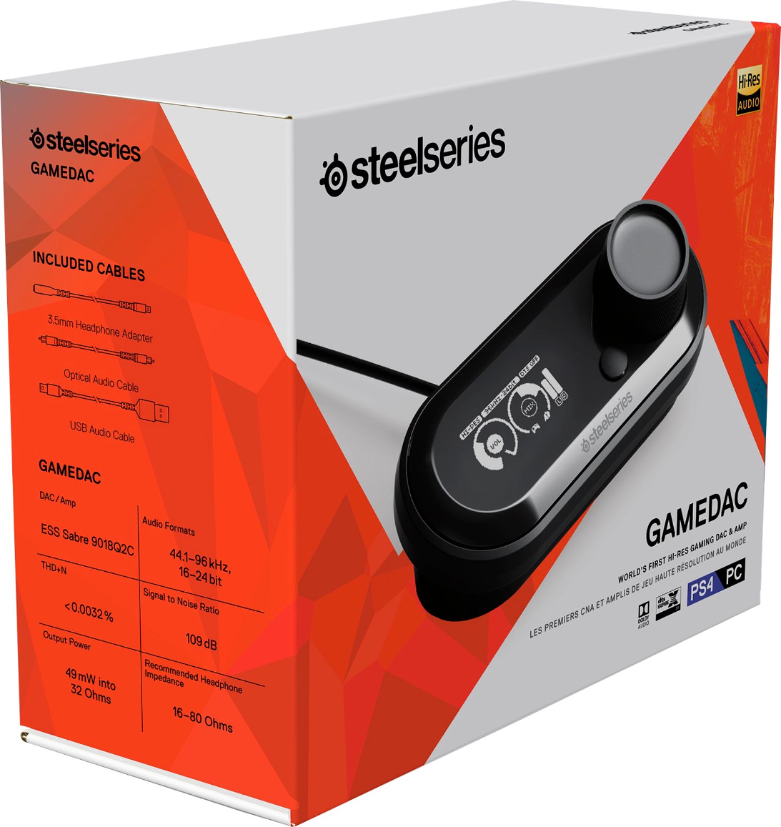 SteelSeries GameDAC Certified Hi-Res gaming DAC and amp for PS4 and PC