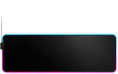 Front. SteelSeries - QcK Prism Cloth Gaming Mouse Pad with 2-Zone RGB Illumination XL - Black.
