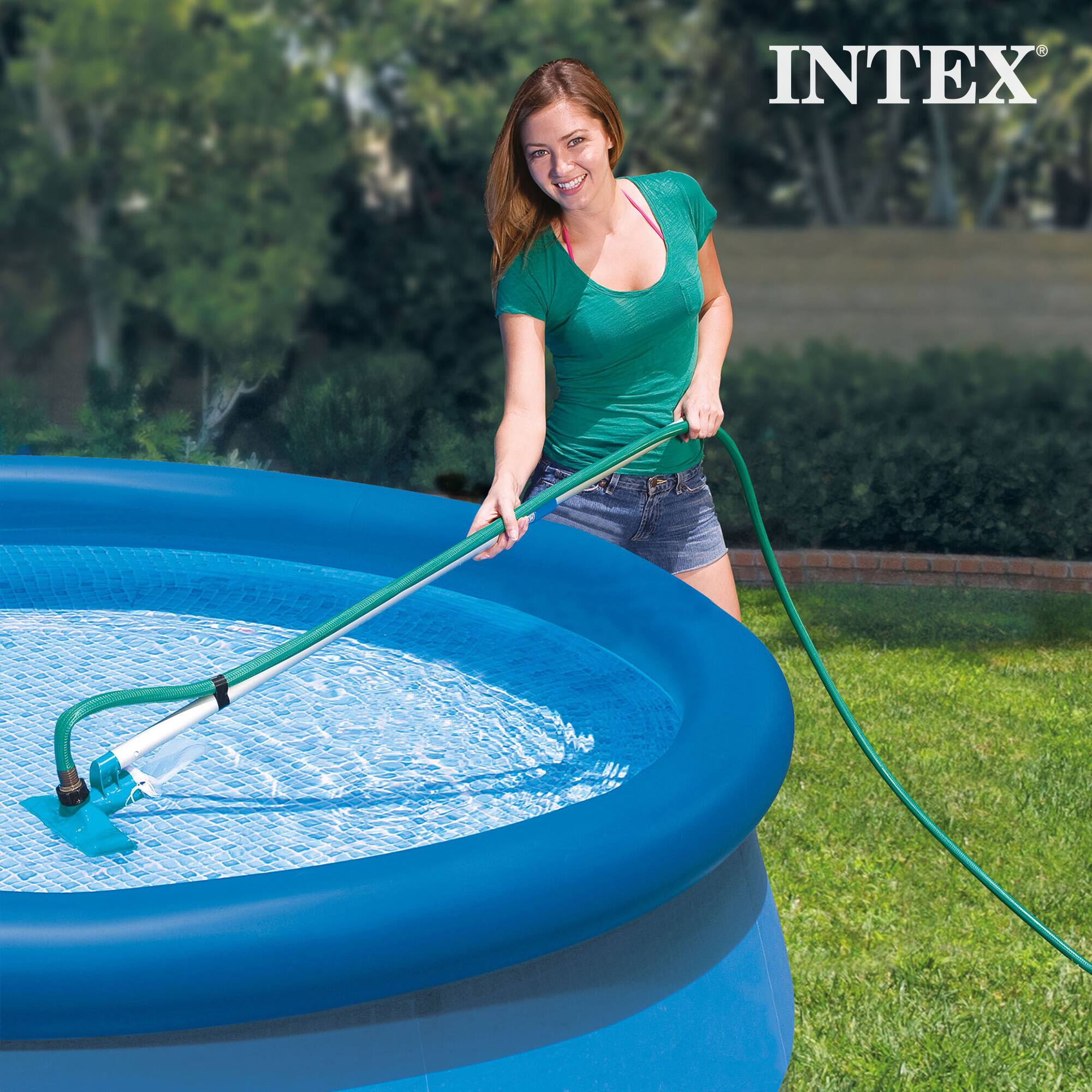 Alt View 3. Intex - Intex 28002E Maintenance Pool Kit Vacuum Skimmer & Pole (Pool Sold Separately) - Silver and blue.