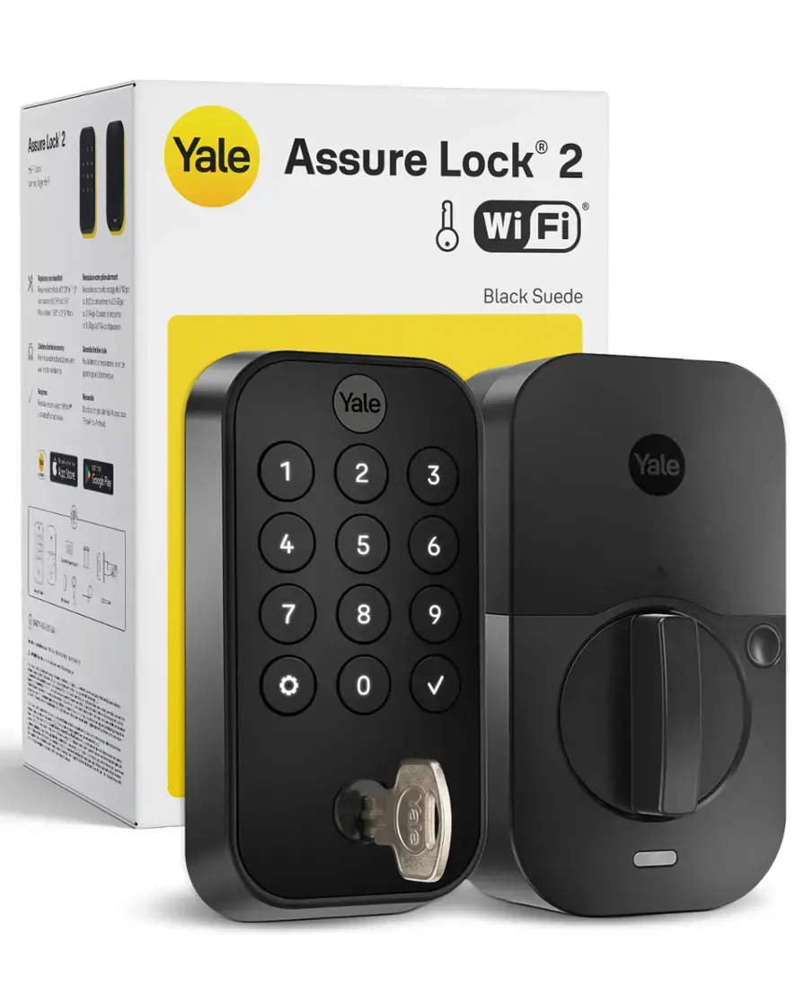 Yale Assure Lock 2 Wi-Fi Deadbolt with Push Button Keypad and Key Access YRD410-WF1-BSP