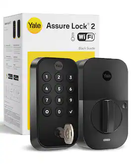 Yale - Assure Lock 2 - Smart Lock Wi-Fi Deadbolt with Push Button Keypad | Key Access - Black Suede
