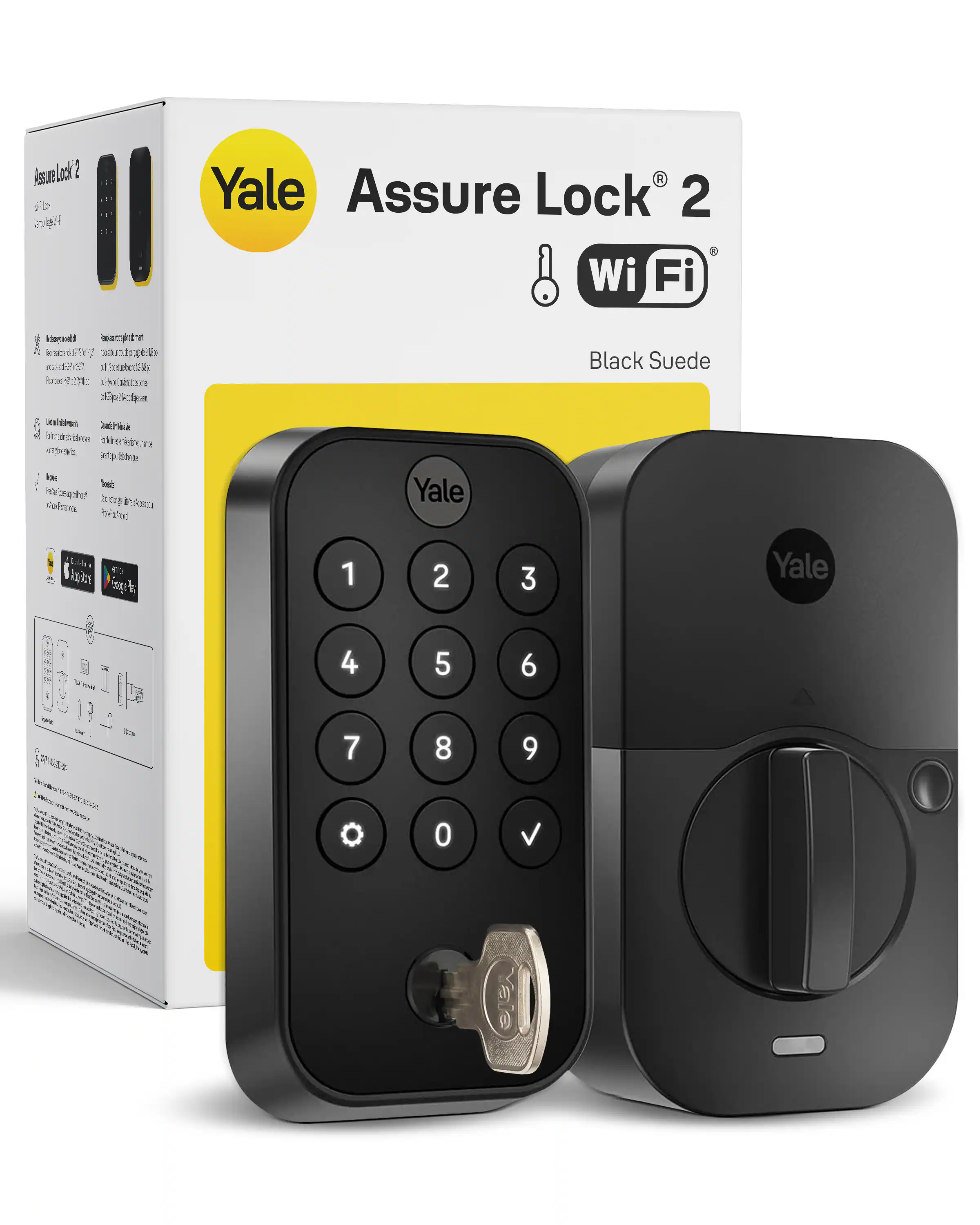 Assure Lock 2  
Yale Assure Lock 2 Wi-Fi  
Black Suede  

1  
2  
3  
4  
5  
6  
7  
8  
9  
0  

Yale