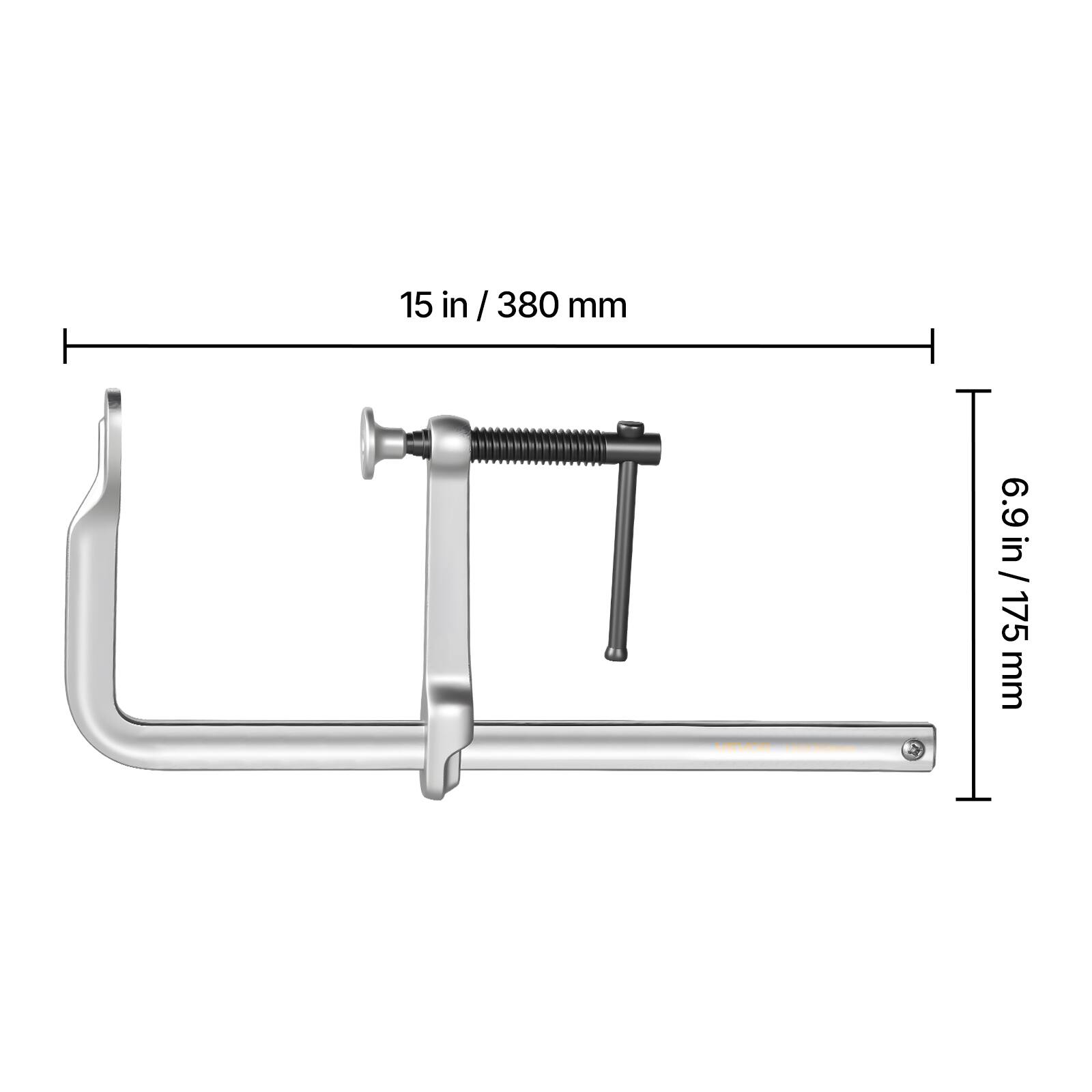15 in / 380 mm  
6.9 in / 175 mm