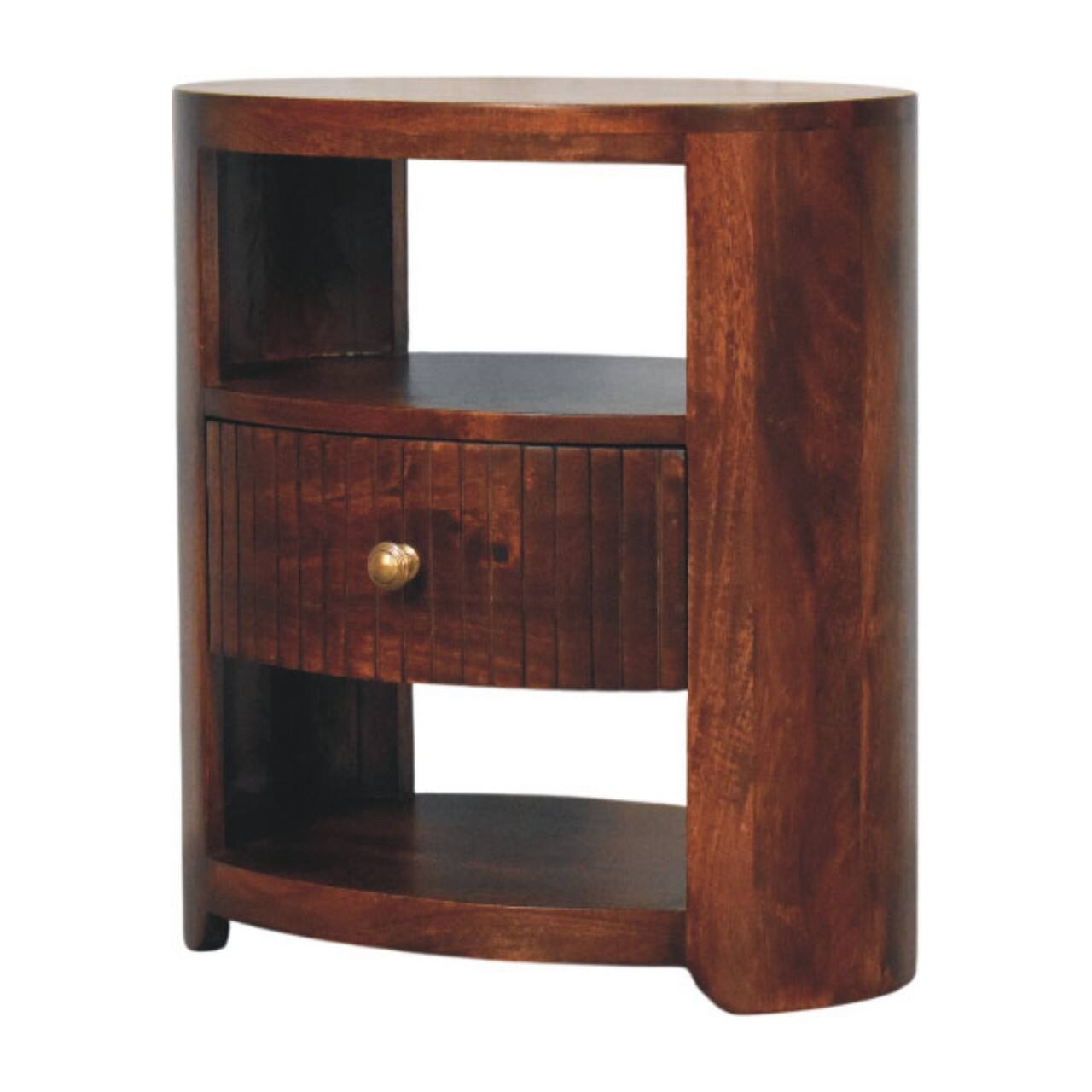Left. Artisan Furniture - Artisan Furniture Solid Wood Bordeaux Bedside - Brown.