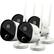 Left. Swann - Indoor/Outdoor 1080p Wi-Fi Wireless Security Camera (4-Pack) - Black/White.