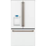 Café - 27.8 Cu. Ft. French Door Refrigerator with Hot Water Dispenser - Matte White - Front_Standard