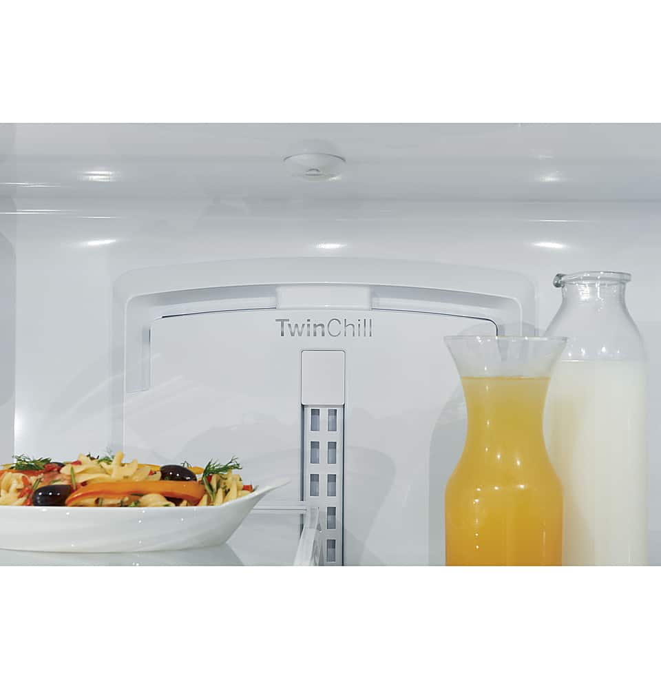 Alt View 13. Café - 27.8 Cu. Ft. French Door Refrigerator with Hot Water Dispenser, Customizable - Matte White.