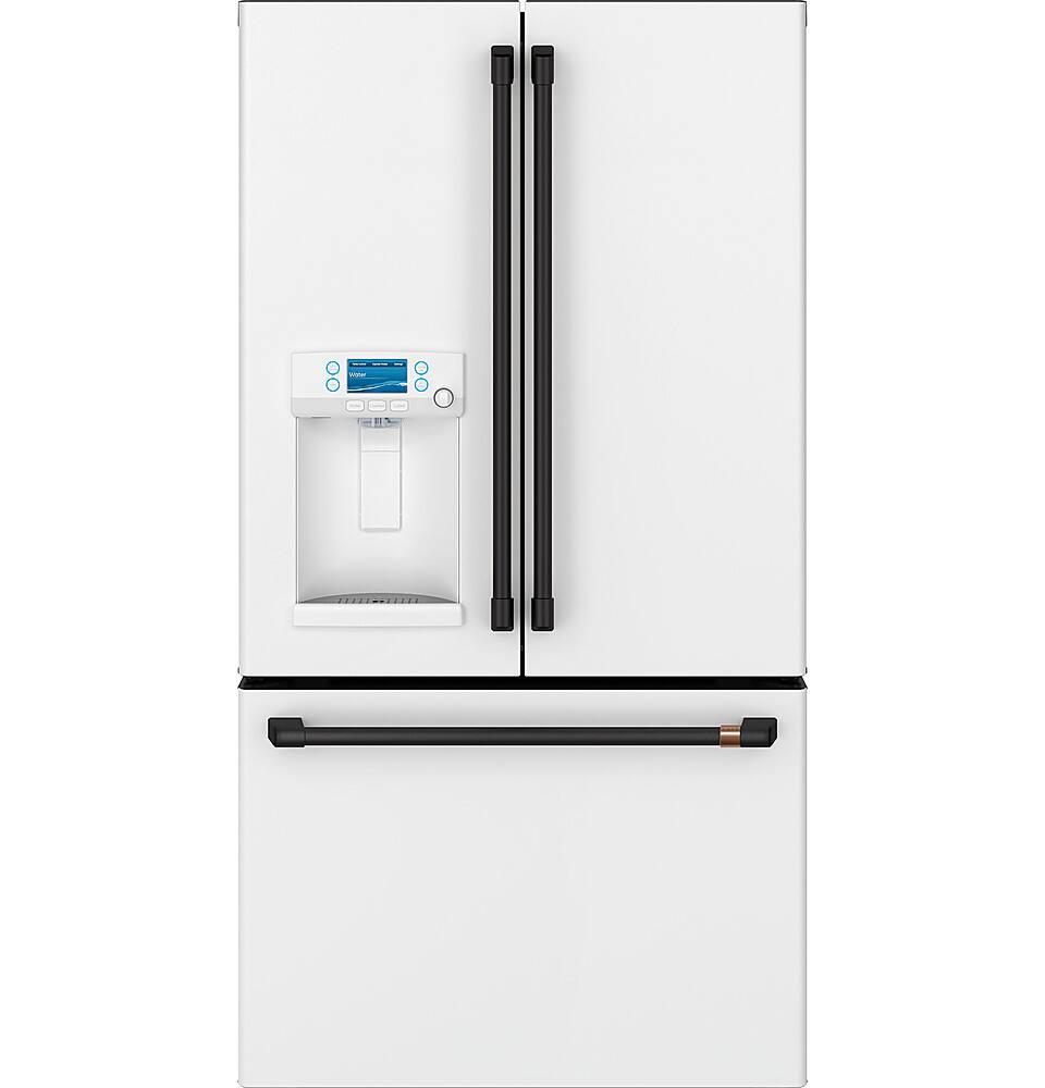 Alt View 17. Café - 27.8 Cu. Ft. French Door Refrigerator with Hot Water Dispenser, Customizable - Matte White.