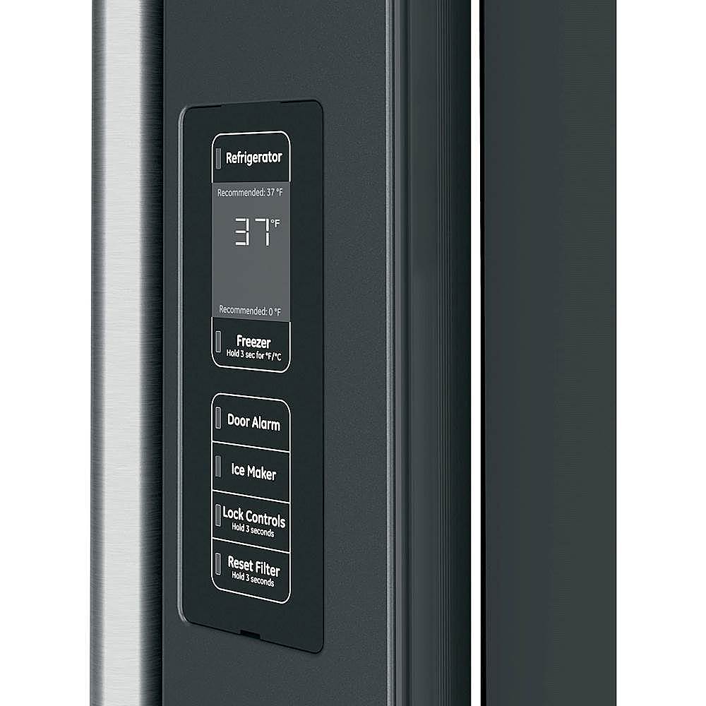 Alt View 12. Café - 23.1 Cu. Ft. French Door Counter-Depth Refrigerator, Customizable - Matte Black.