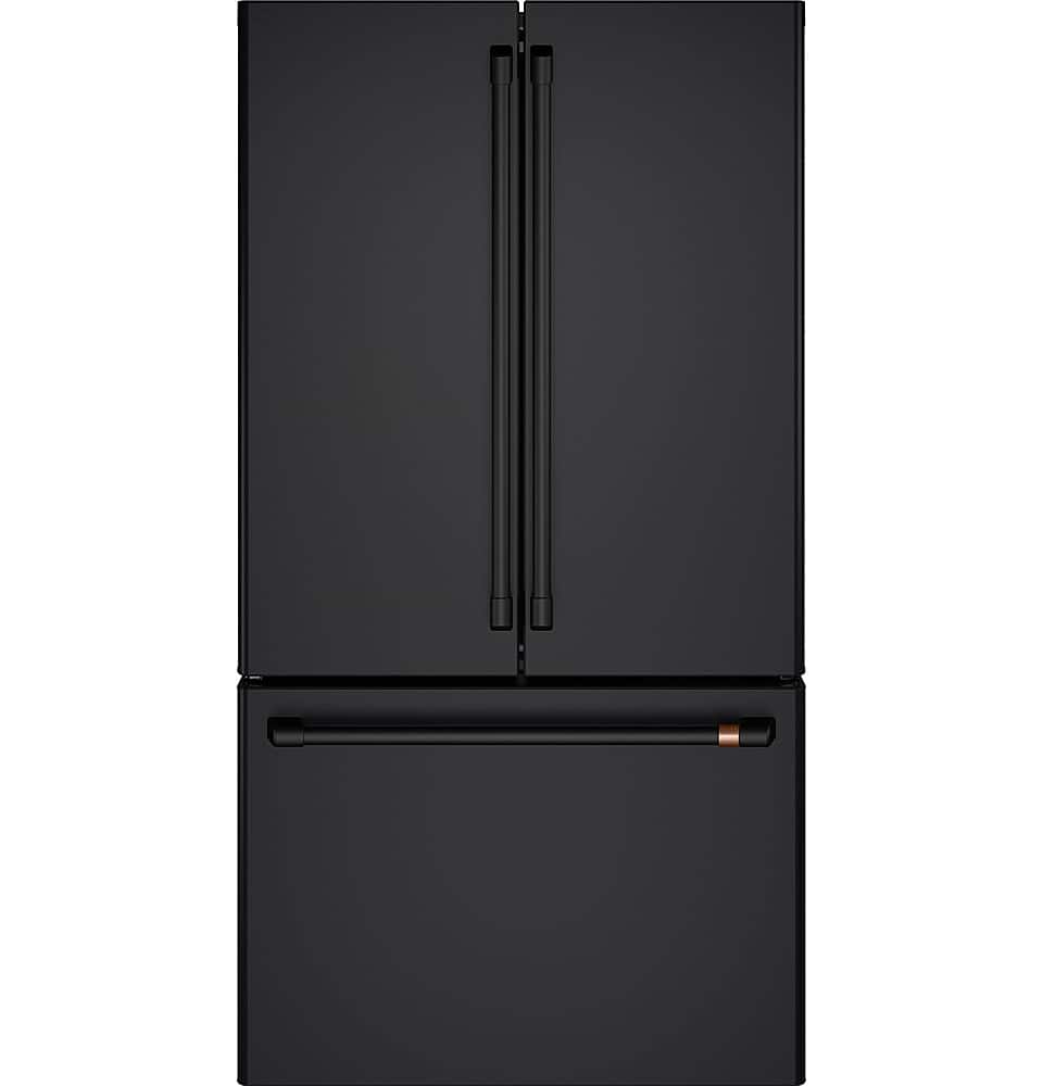 Alt View 36. Café - 23.1 Cu. Ft. French Door Counter-Depth Refrigerator, Customizable - Matte Black.