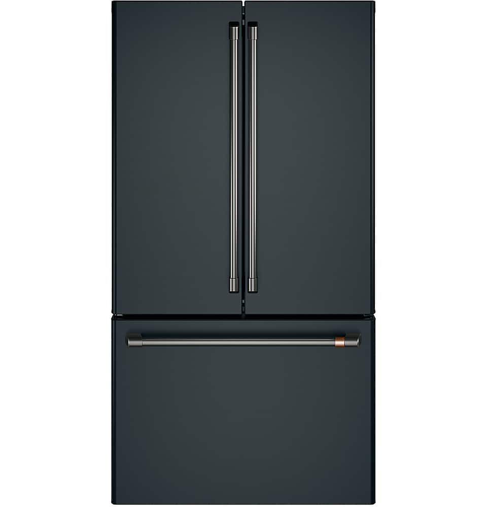 Alt View 38. Café - 23.1 Cu. Ft. French Door Counter-Depth Refrigerator, Customizable - Matte Black.