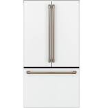 Café - 23.1 Cu. Ft. French Door Counter-Depth Refrigerator - Matte White - Front_Standard