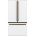 Front. Café - 23.1 Cu. Ft. French Door Counter-Depth Refrigerator, Customizable - Matte White.