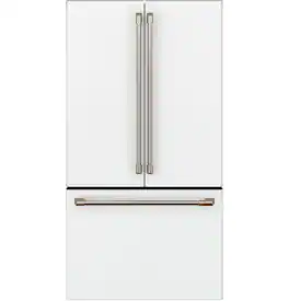 Café - 23.1 Cu. Ft. French Door Counter-Depth Smart Refrigerator with Internal Water Dispenser - Matte White