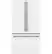 Front. Café - 23.1 Cu. Ft. French Door Counter-Depth Refrigerator, Customizable - Matte White.