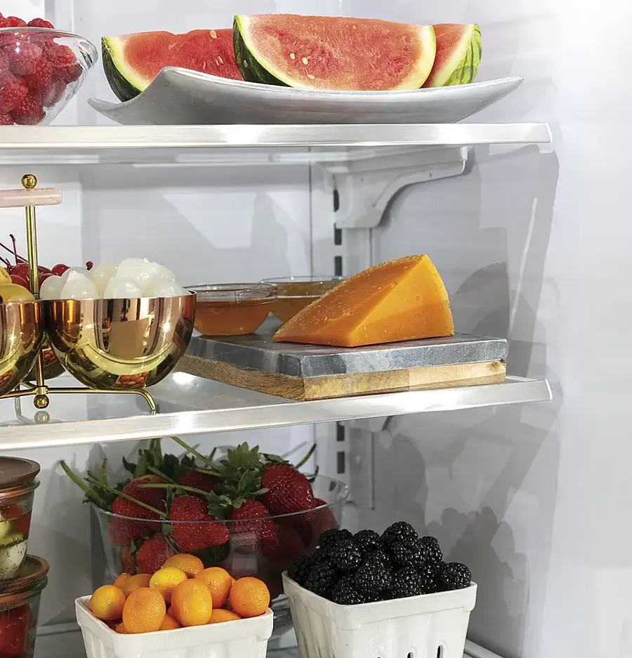 Alt View 15. Café - 23.1 Cu. Ft. French Door Counter-Depth Refrigerator, Customizable - Matte White.