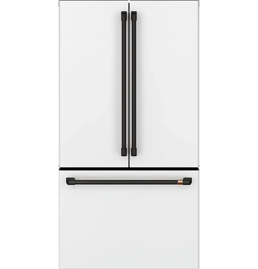 Alt View 36. Café - 23.1 Cu. Ft. French Door Counter-Depth Refrigerator, Customizable - Matte White.