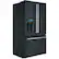 Angle. Café - 22.2 Cu. Ft. French Door Counter-Depth Refrigerator, Customizable - Matte Black.