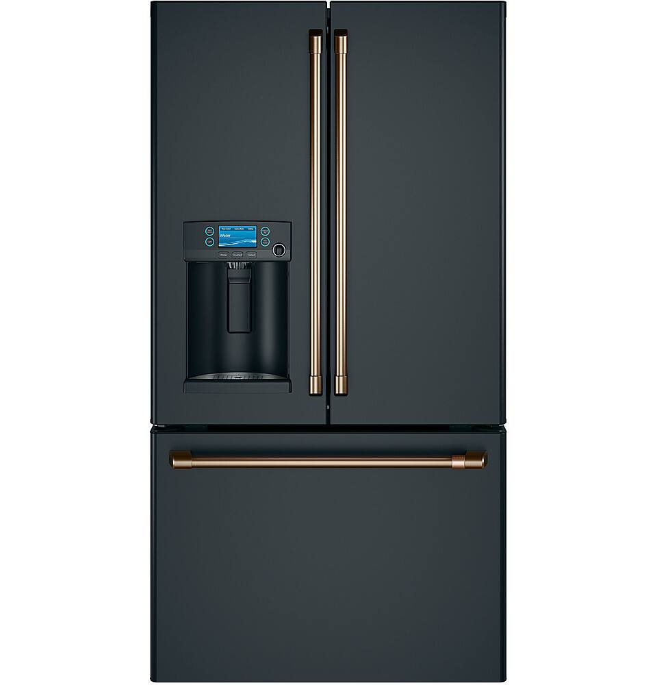 Alt View 36. Café - 22.2 Cu. Ft. French Door Counter-Depth Refrigerator, Customizable - Matte Black.