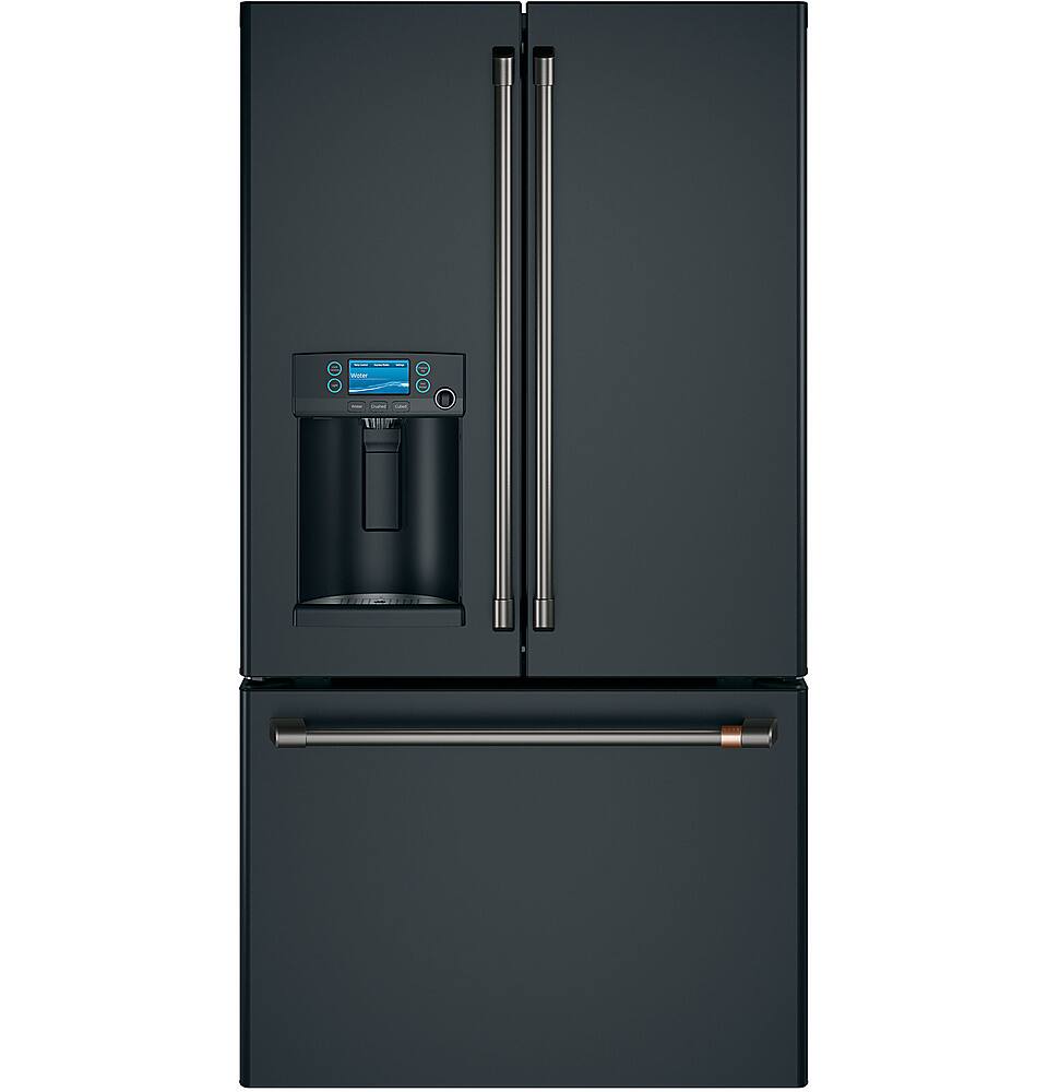 Alt View 40. Café - 22.2 Cu. Ft. French Door Counter-Depth Refrigerator, Customizable - Matte Black.