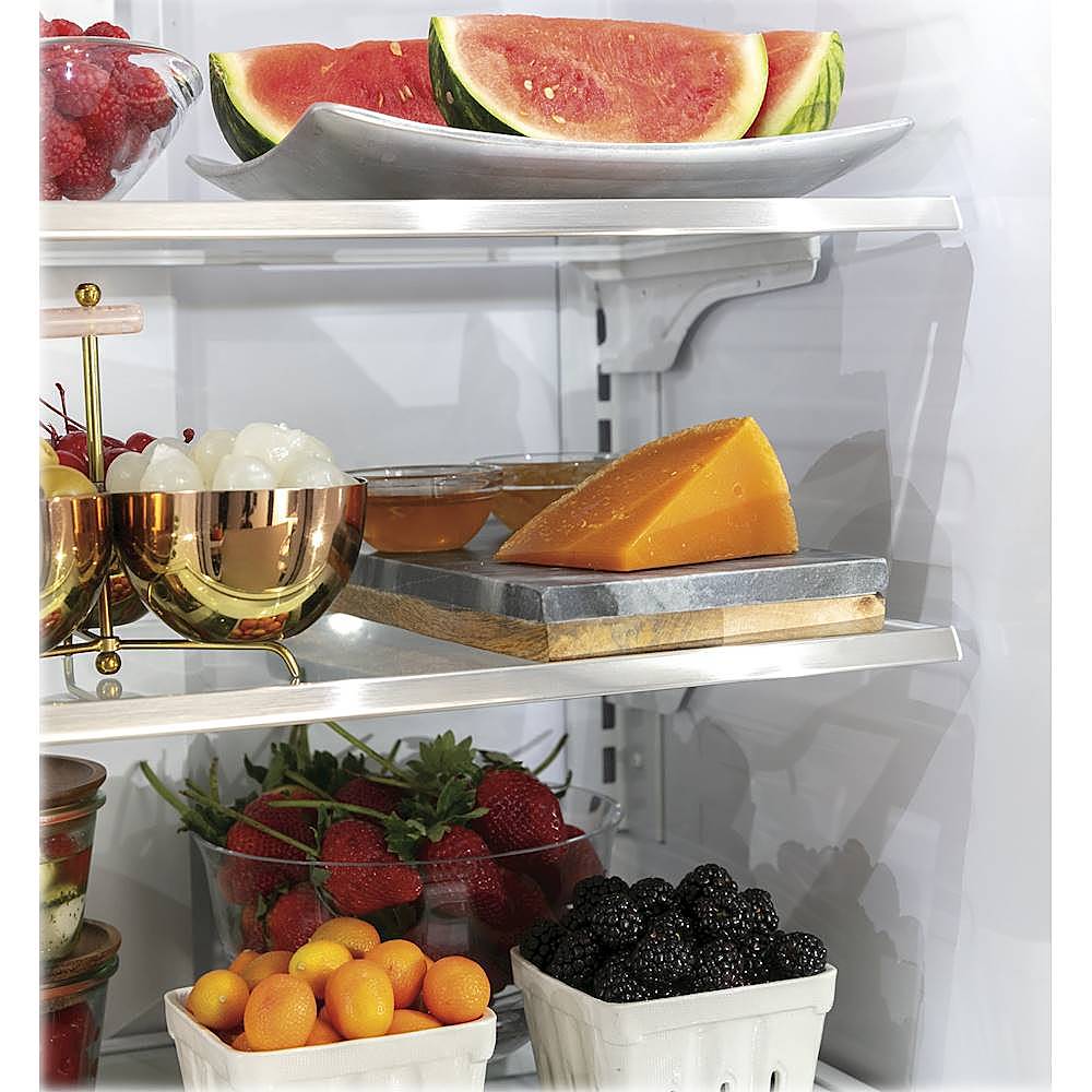 Alt View 13. Café - 22.2 Cu. Ft. French Door Counter-Depth Refrigerator, Customizable - Matte White.